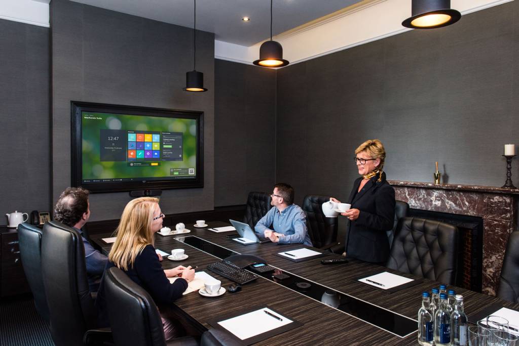 Launcher being used in a VenYou meeting space