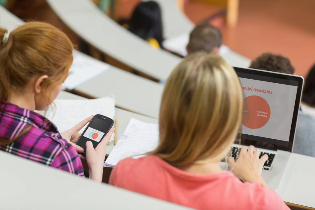 An image of Broadcast being used in a university lecture hall