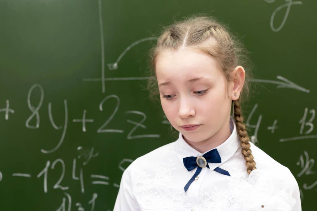 Schoolgirl and maths