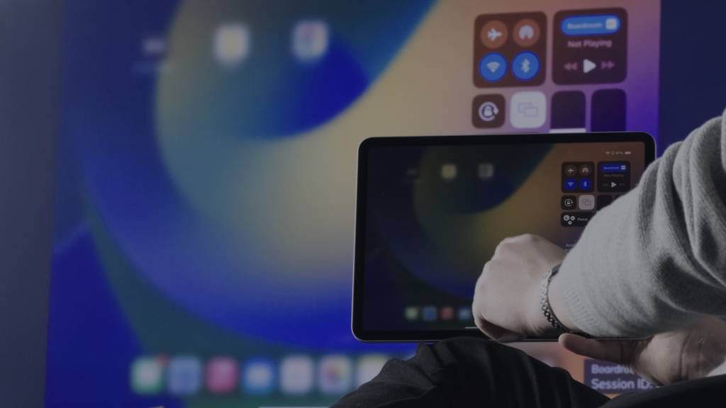 Casting an iPad to a large screen via AirPlay