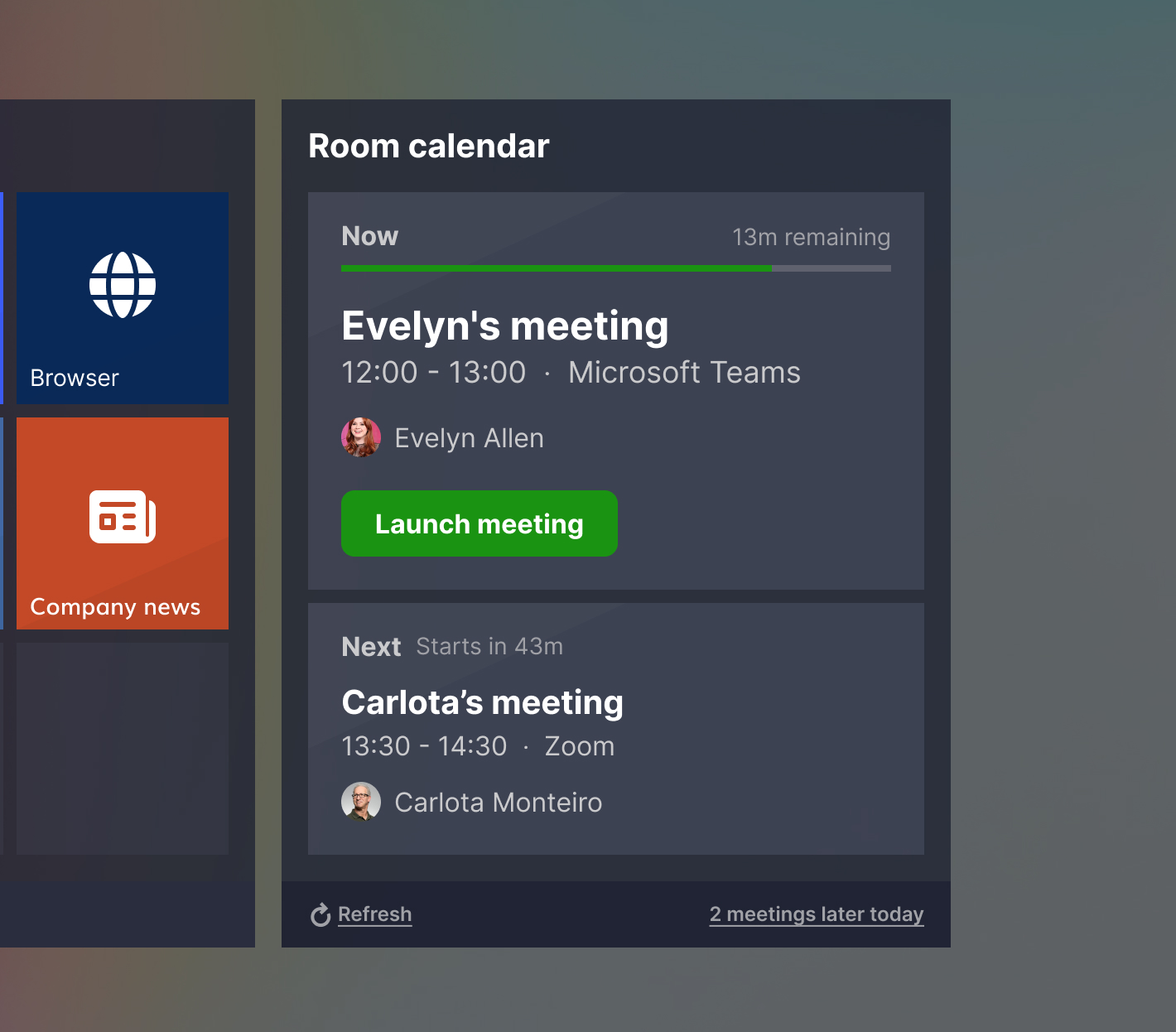 Launcher lets users launch their scheduled video calls in one touch, making it convenient and hassle free